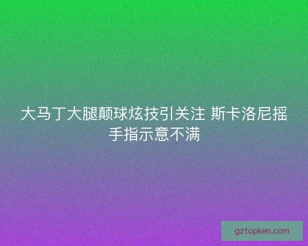 大马丁大腿颠球炫技引关注 斯卡洛尼摇手指示意不满 大马丁大腿颠球炫技引关注 斯卡洛尼摇手指示意不满
